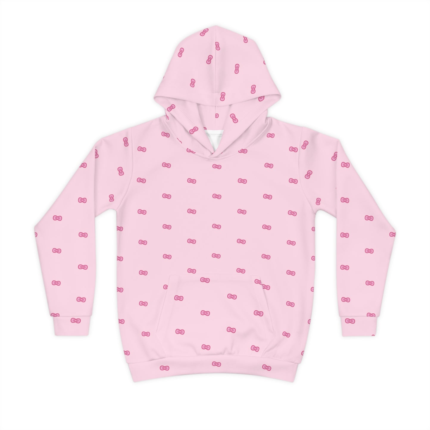 Chloe's Pink Bows Hoodie, Cute Kids Hoodie, Kawaii Kids Pullover