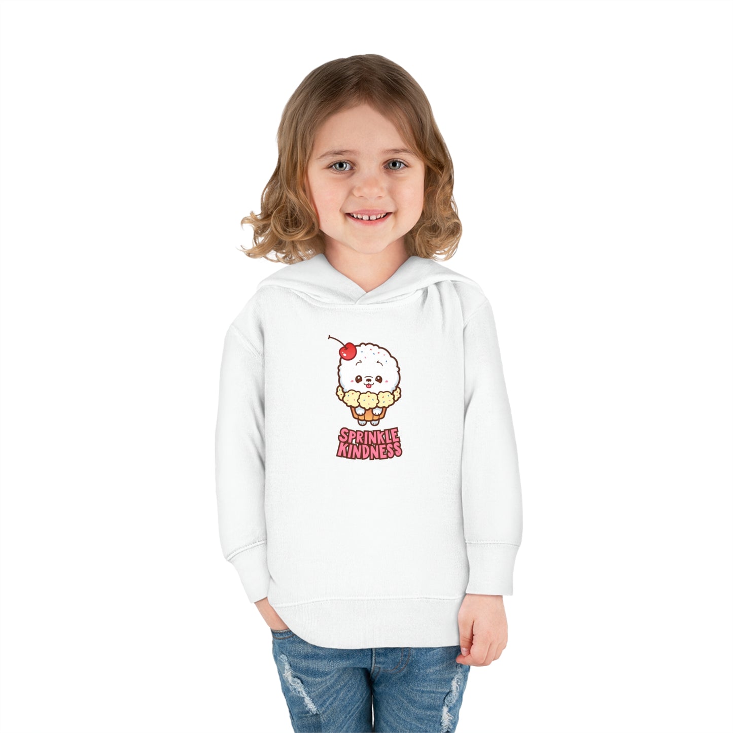 Sprinkle Kindness Toddler Pullover Fleece Hoodie, Pink Shirt Day Sweatshirt, Anti-Bullying Apparel For Kids