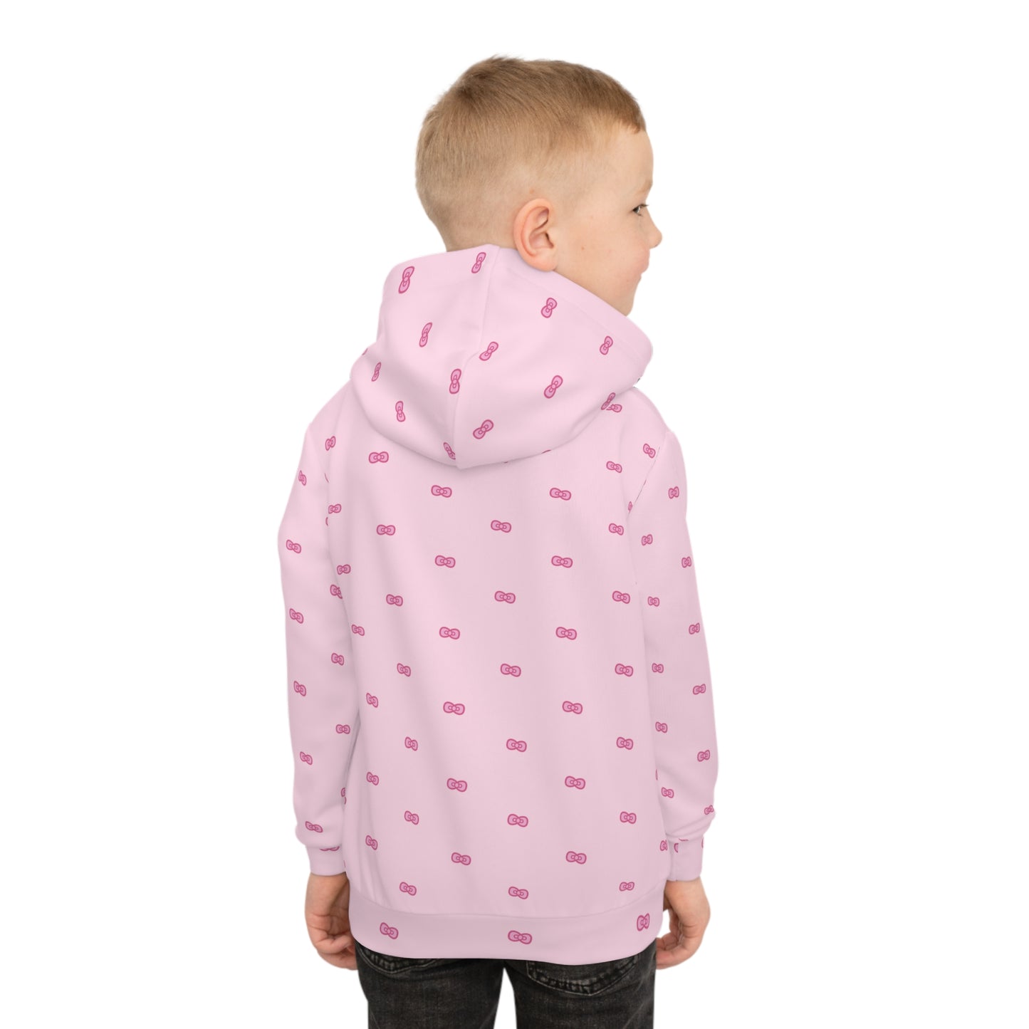 Chloe's Pink Bows Hoodie, Cute Kids Hoodie, Kawaii Kids Pullover