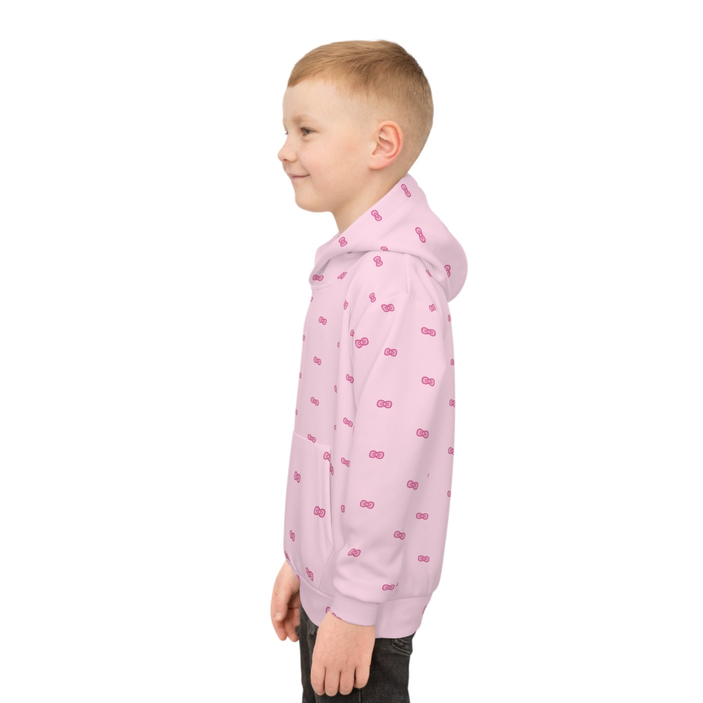Chloe's Pink Bows Hoodie, Cute Kids Hoodie, Kawaii Kids Pullover