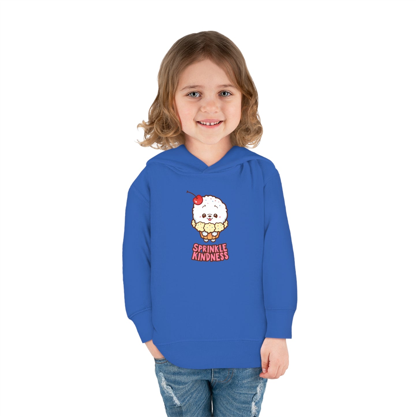 Sprinkle Kindness Toddler Pullover Fleece Hoodie, Pink Shirt Day Sweatshirt, Anti-Bullying Apparel For Kids