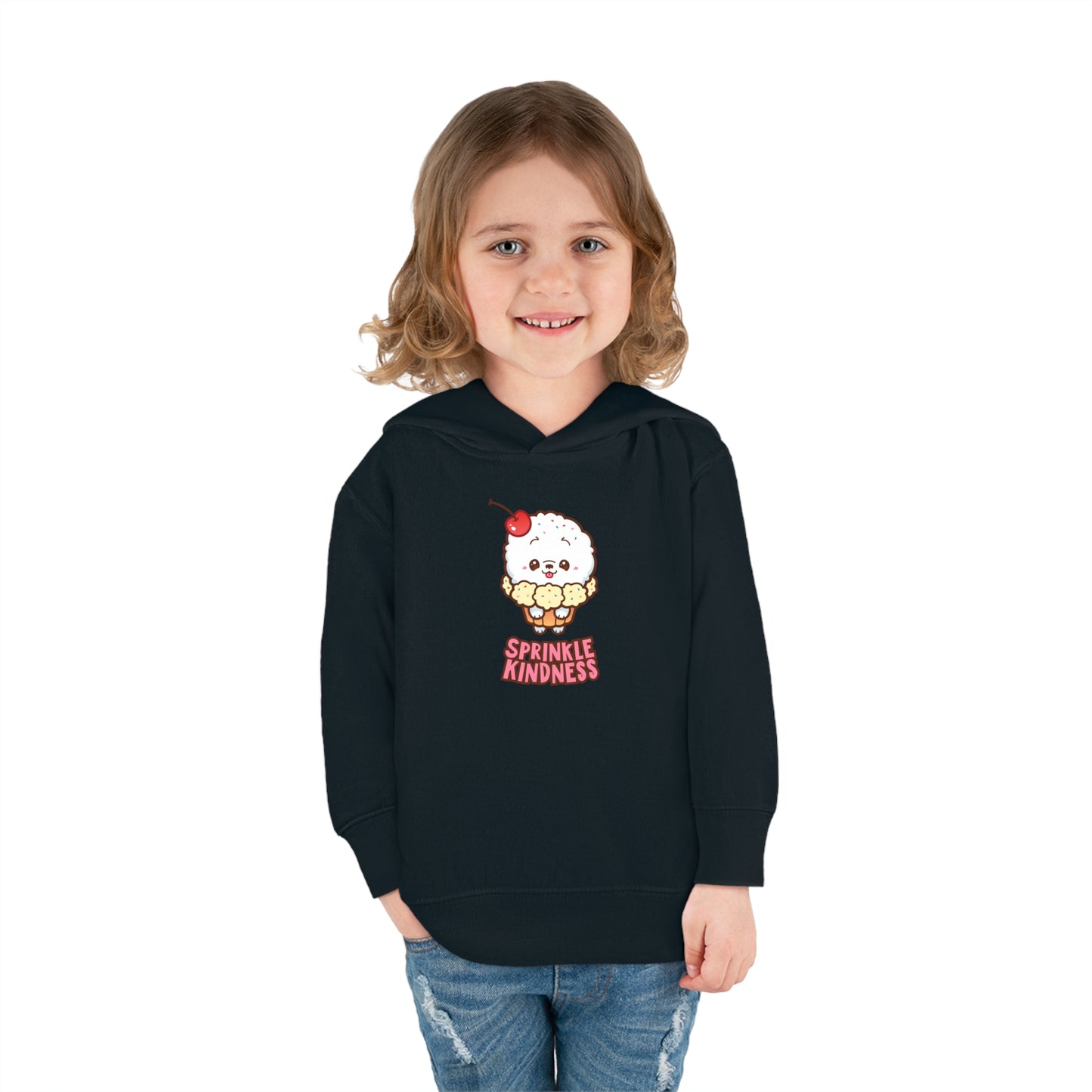 Sprinkle Kindness Toddler Pullover Fleece Hoodie, Pink Shirt Day Sweatshirt, Anti-Bullying Apparel For Kids