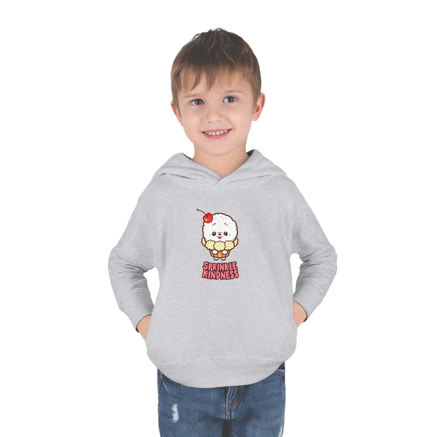 Sprinkle Kindness Toddler Pullover Fleece Hoodie, Pink Shirt Day Sweatshirt, Anti-Bullying Apparel For Kids