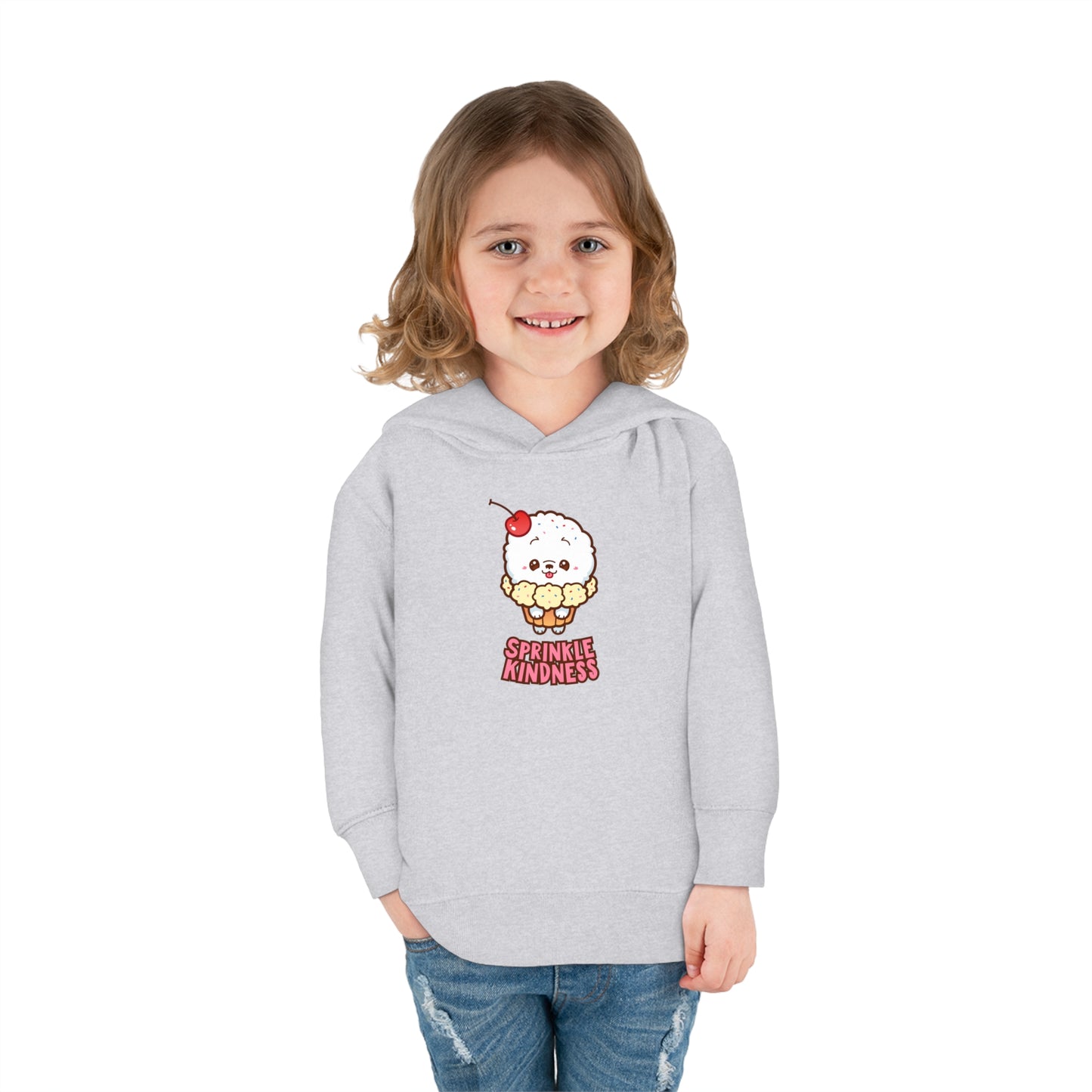 Sprinkle Kindness Toddler Pullover Fleece Hoodie, Pink Shirt Day Sweatshirt, Anti-Bullying Apparel For Kids