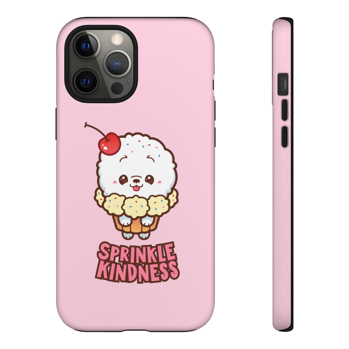 Cute Kawaii Phone Case, Puppy iPhone Case, Bichon iPhone Case, Chibi iPhone Case, Pastel Pink Phone Case, Aesthetic Phone Case