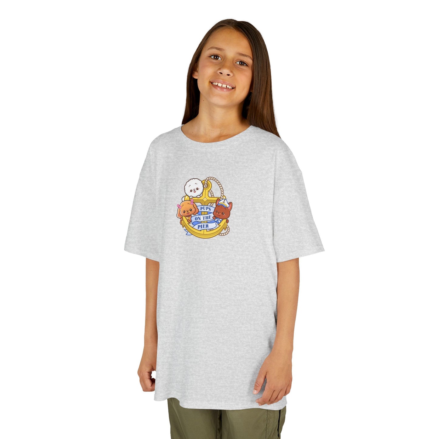 Pups On The Pier Logo Kids Tee | Dog Lover T-shirt
