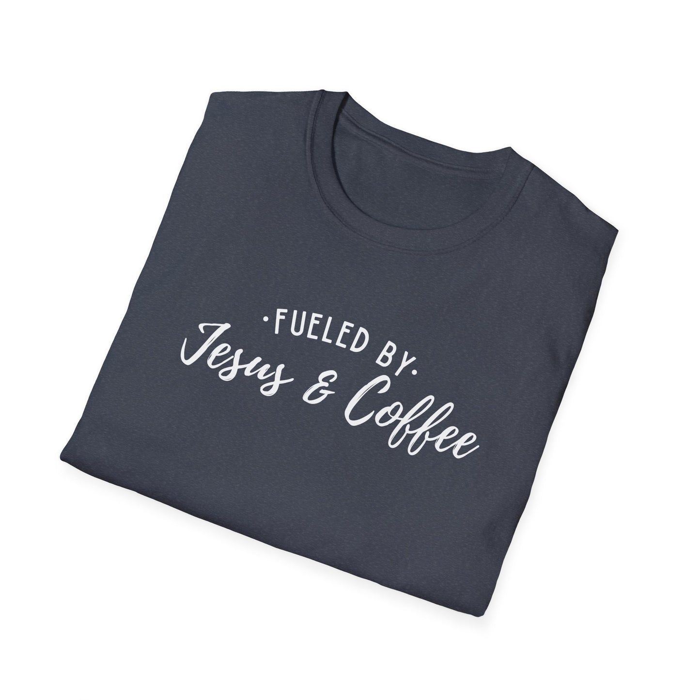 Jesus & Coffee T-Shirt - "Fueled by Jesus & Coffee" Christian Faith Graphic Tee