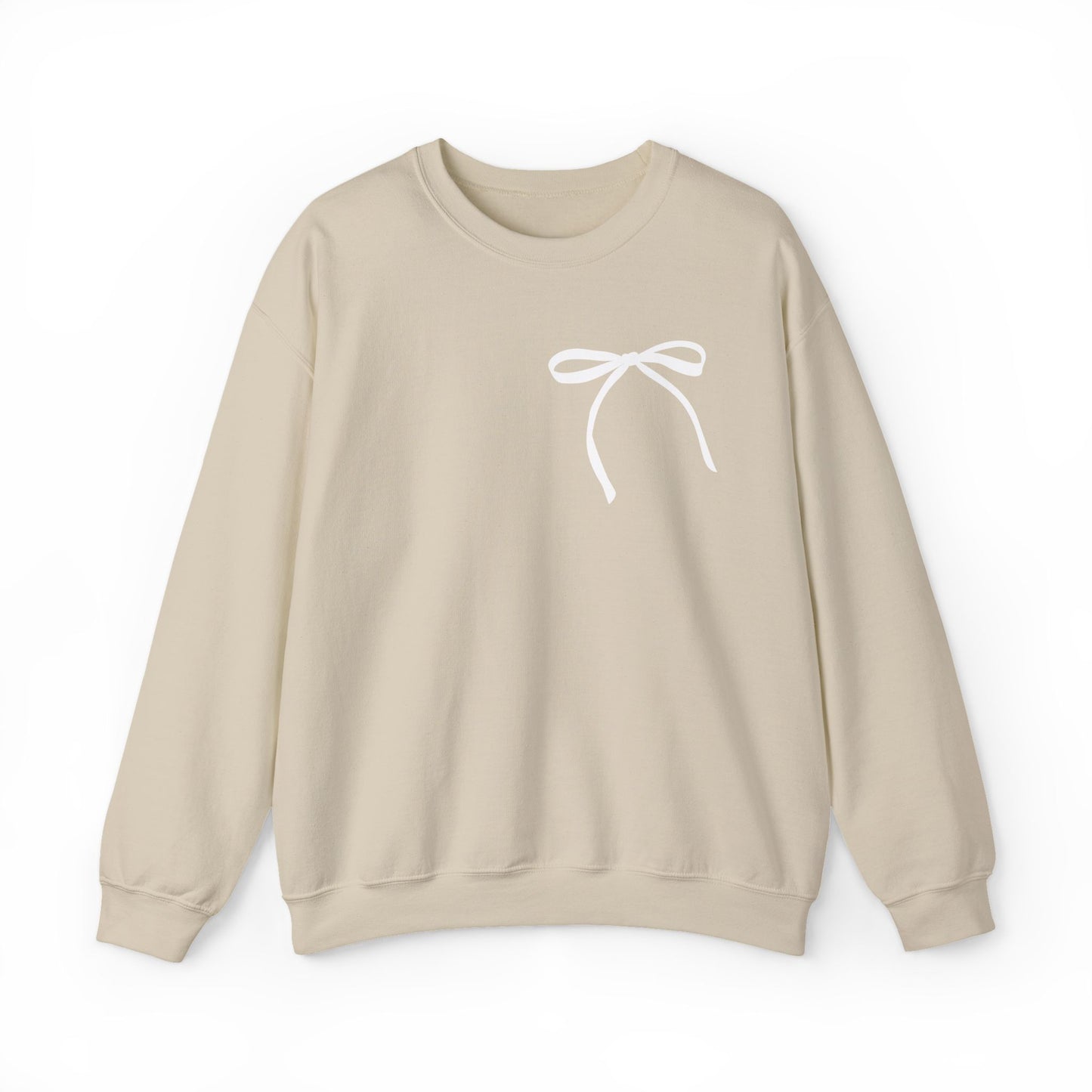 Minimalist Bow Crewneck Sweatshirt Simple Chic Bow Design