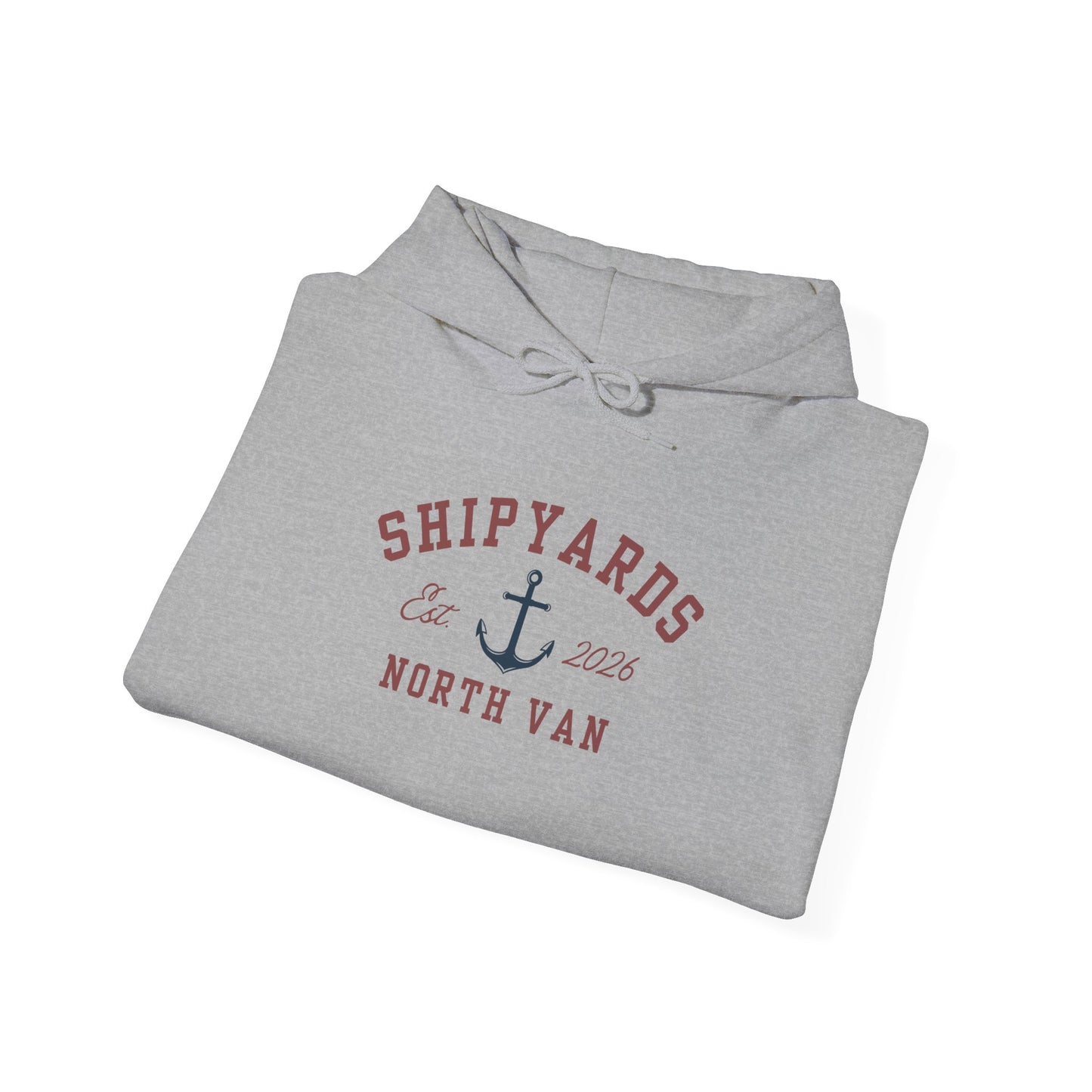 Shipyards Anchor Hoodie — Nautical Anchor Graphic Sweatshirt for Maritime Fans