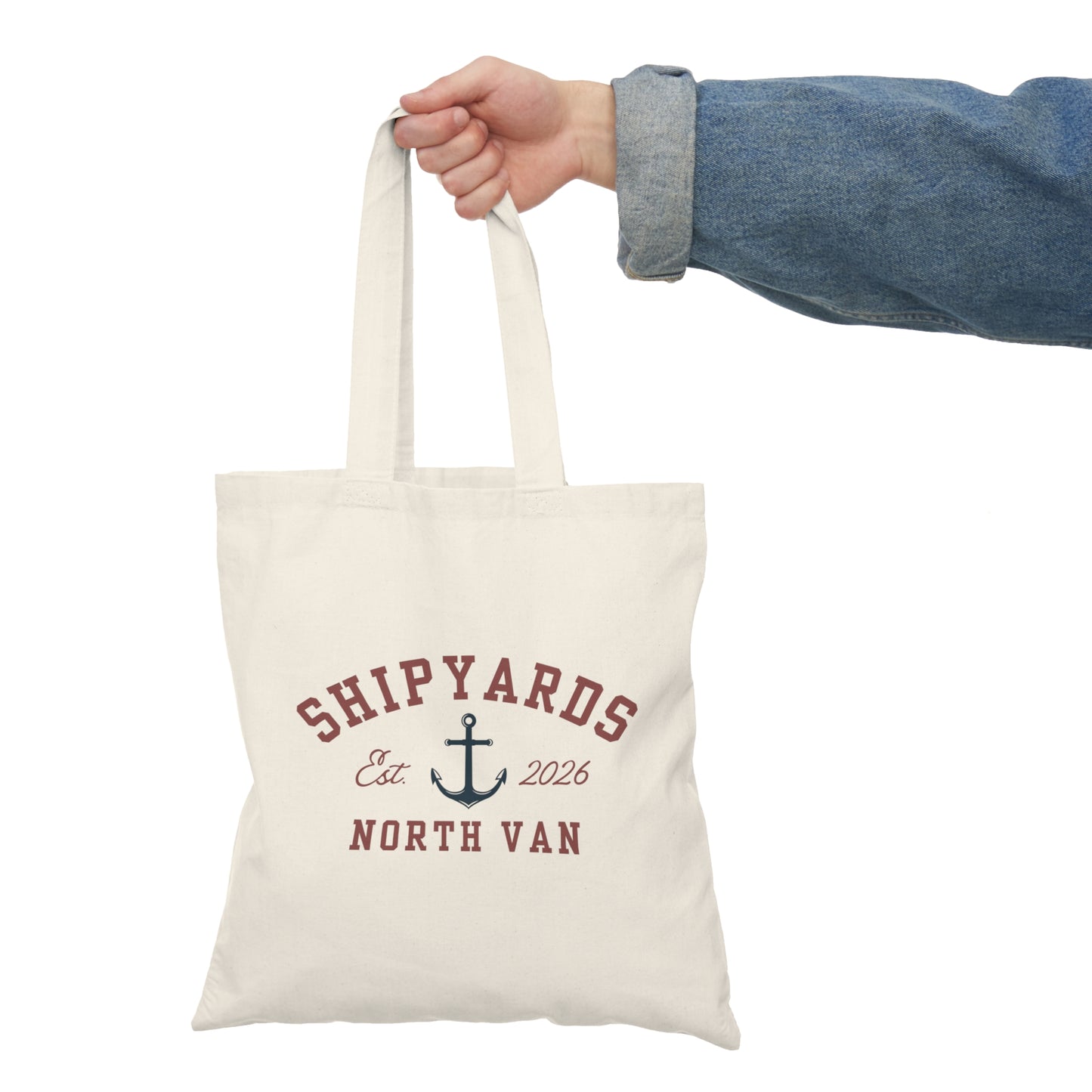 Shipyards North Van Anchor Tote Bag — Nautical Anchor Canvas Tote