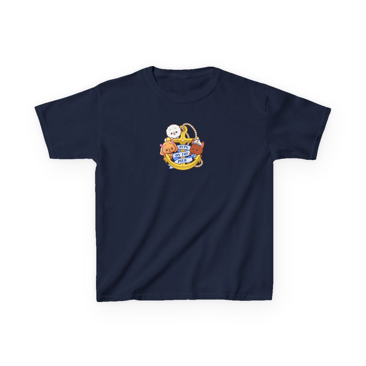 Pups On The Pier Logo Kids Tee | Dog Lover T-shirt