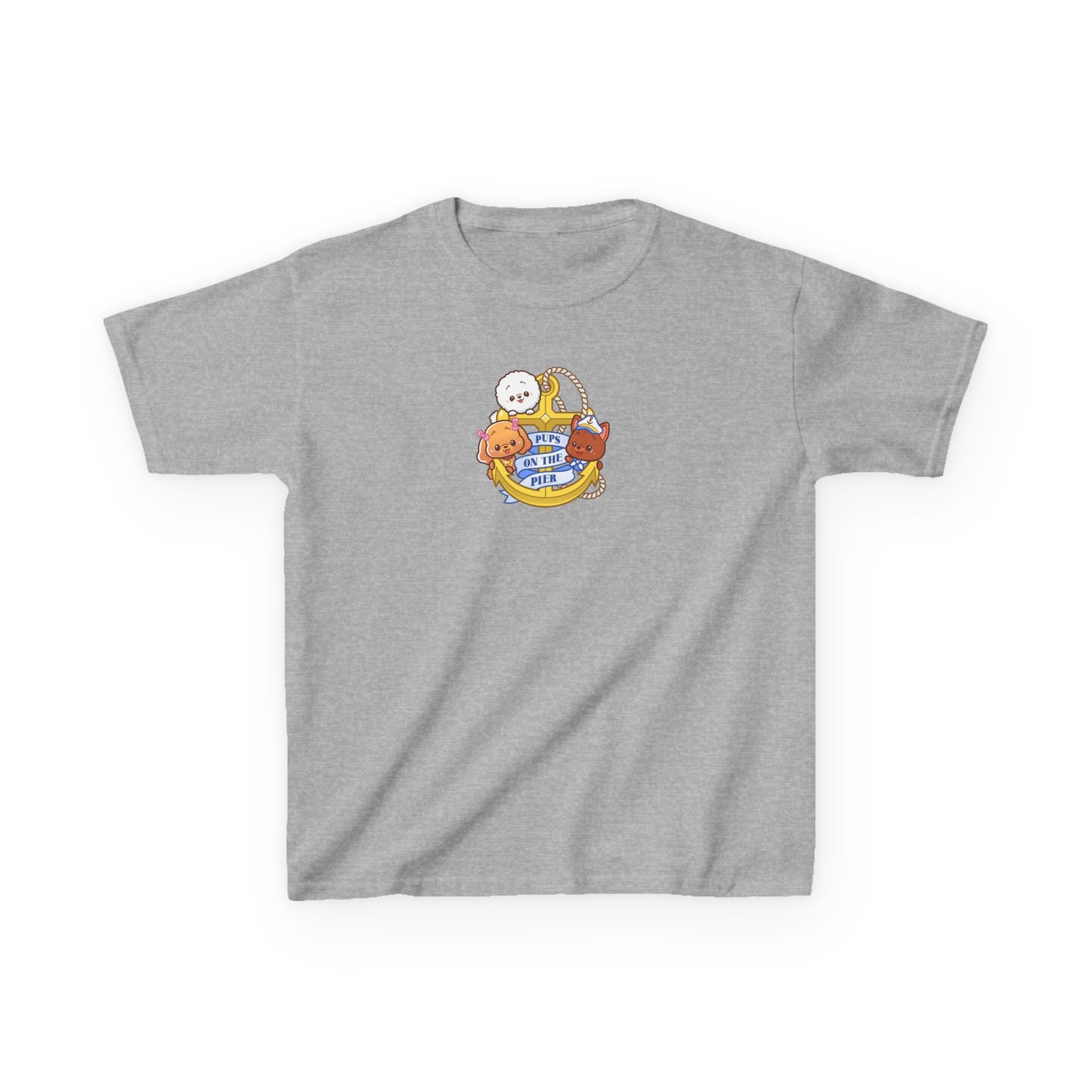 Pups On The Pier Logo Kids Tee | Dog Lover T-shirt