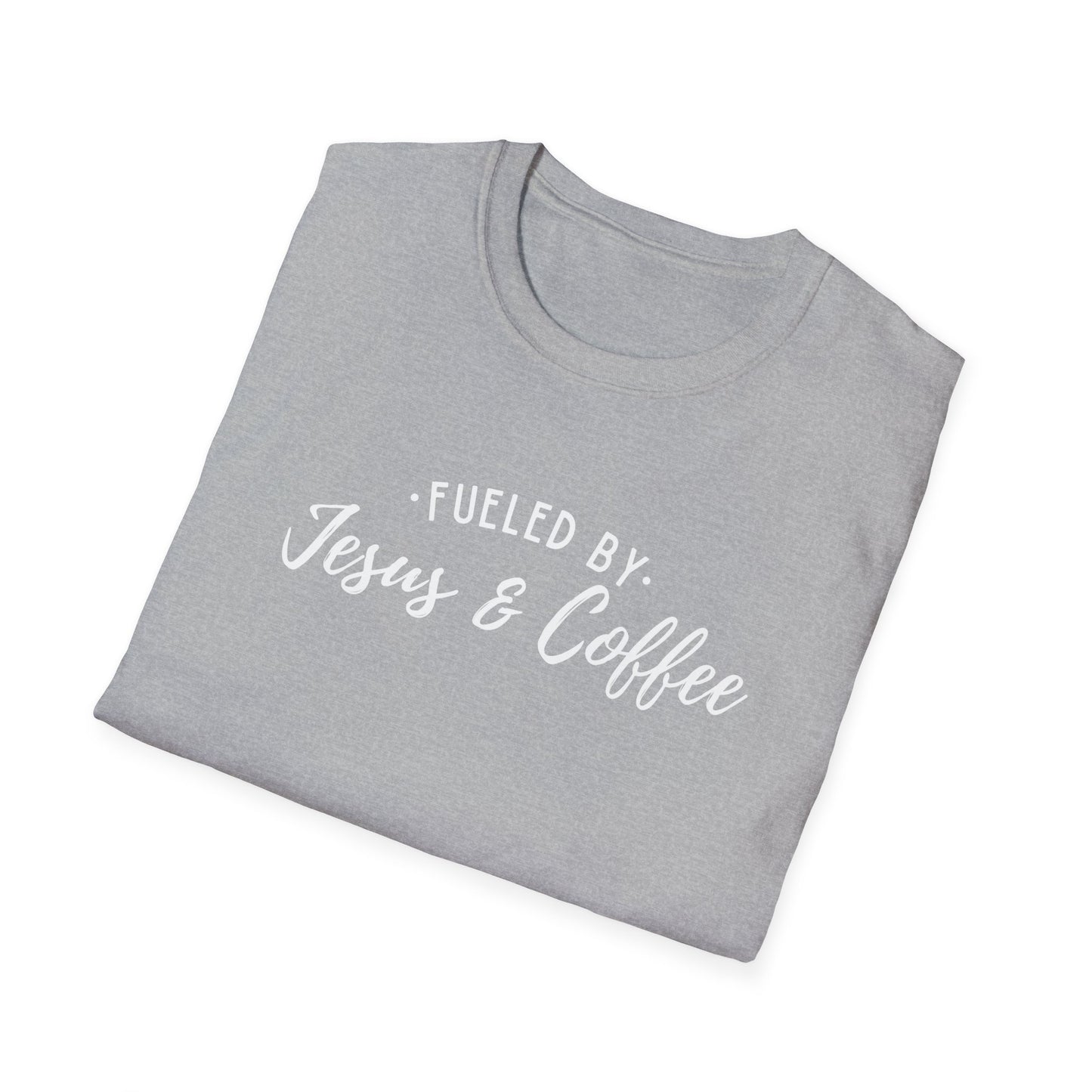 Jesus & Coffee T-Shirt - "Fueled by Jesus & Coffee" Christian Faith Graphic Tee