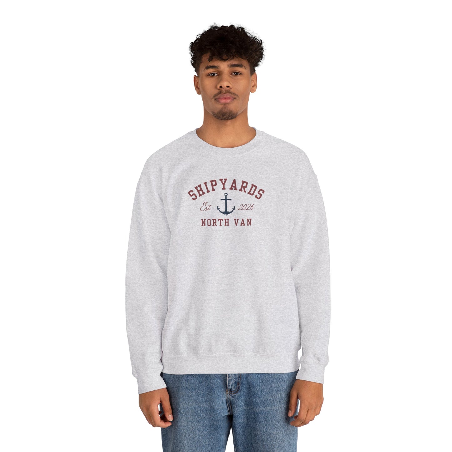 Shipyards North Van Crewneck Sweatshirt — Nautical Graphic Crewneck
