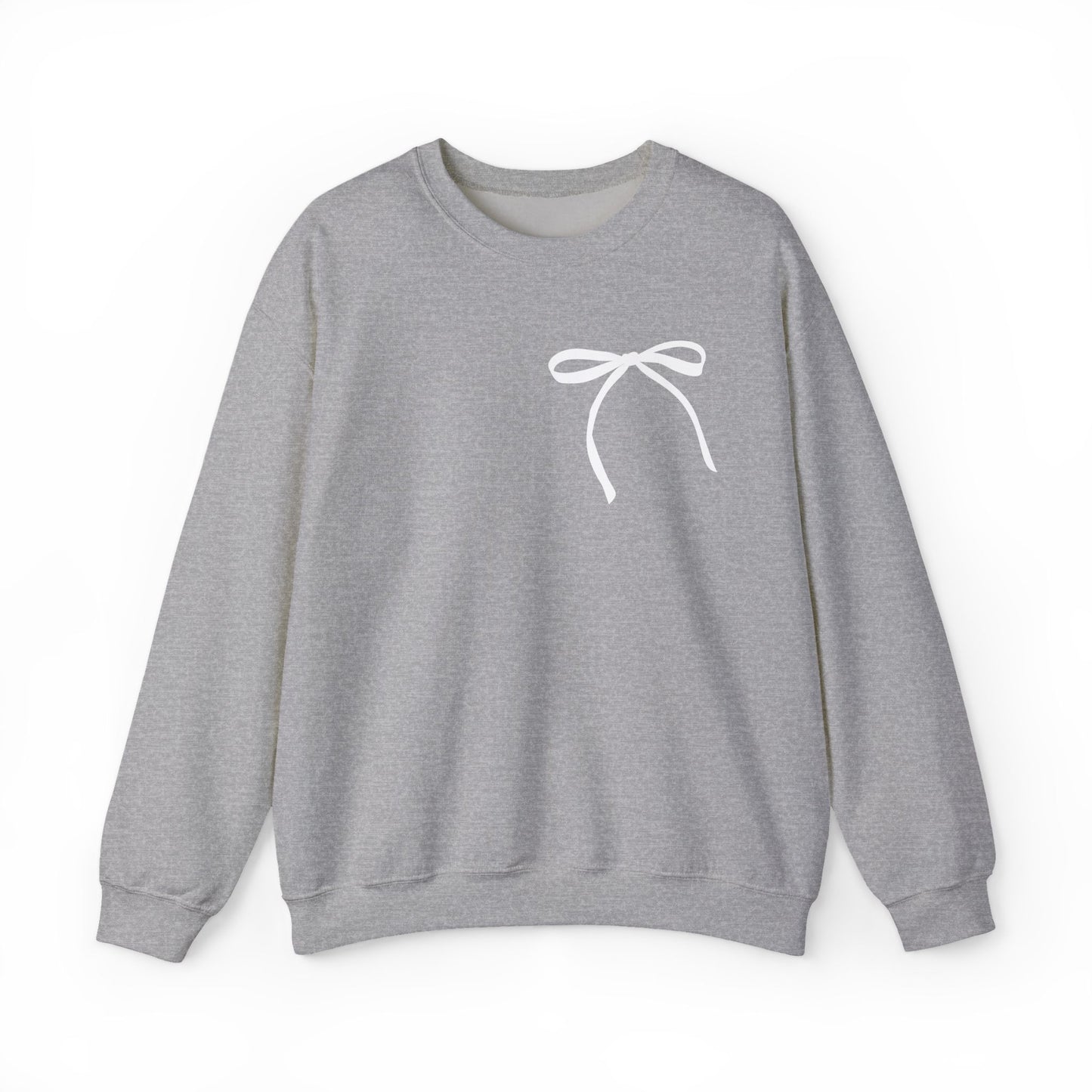 Minimalist Bow Crewneck Sweatshirt Simple Chic Bow Design