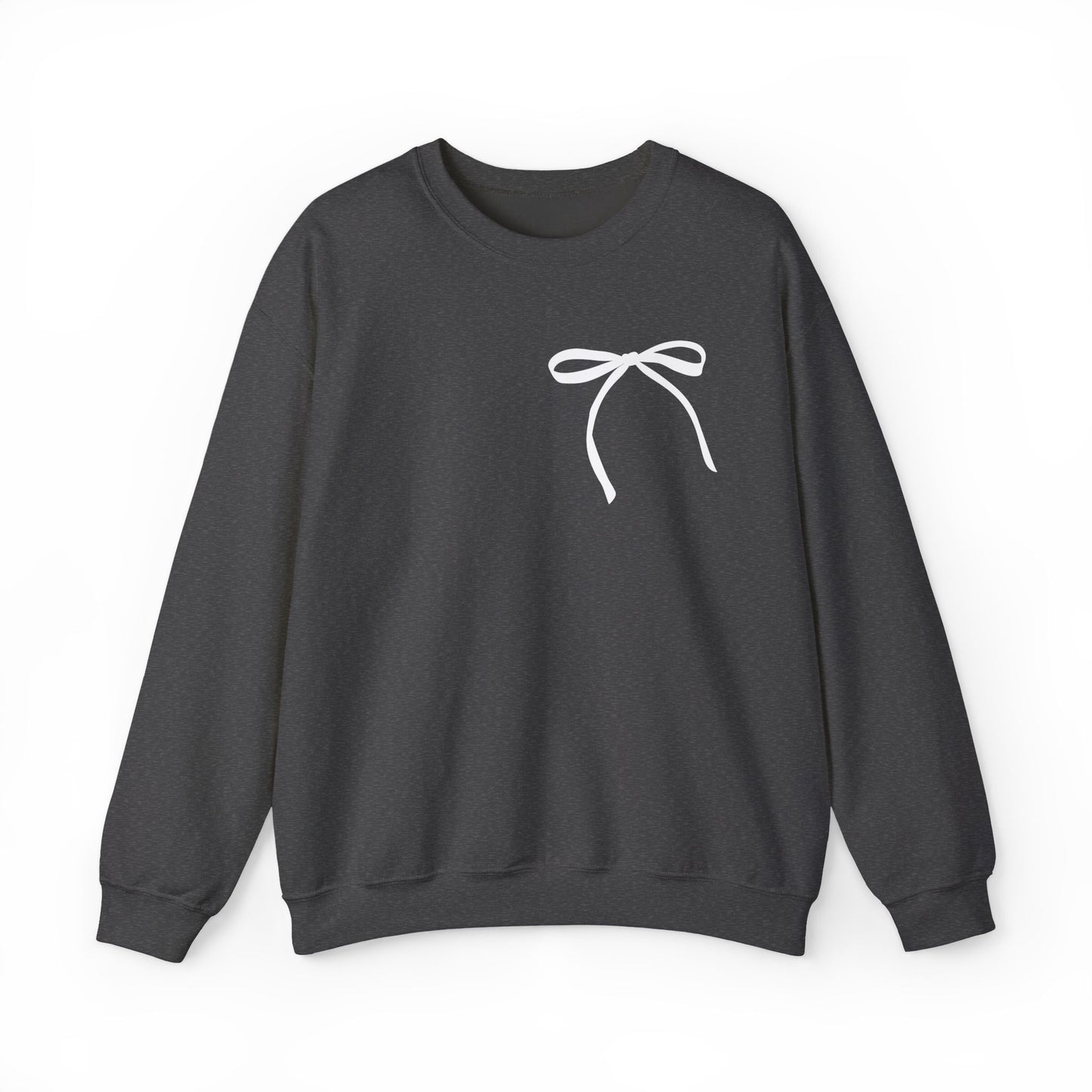 Minimalist Bow Crewneck Sweatshirt Simple Chic Bow Design