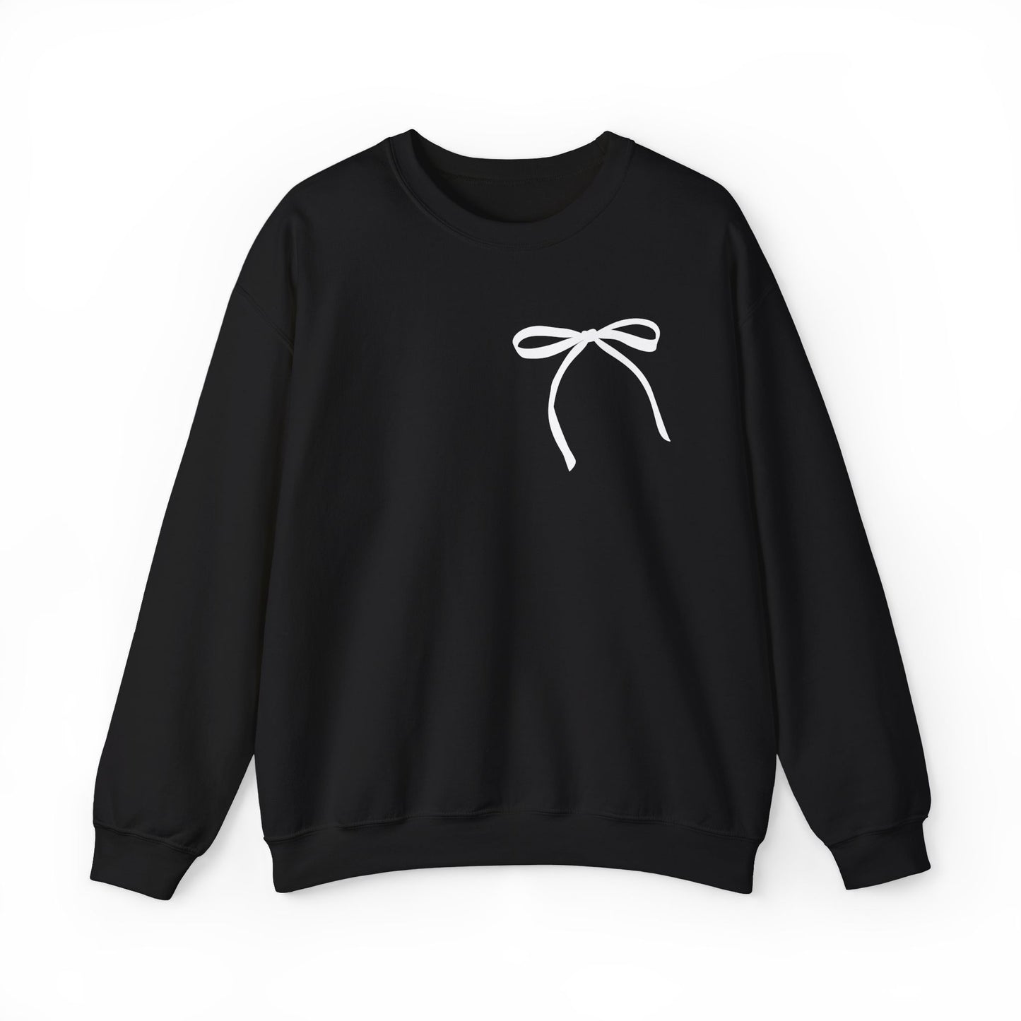 Minimalist Bow Crewneck Sweatshirt Simple Chic Bow Design