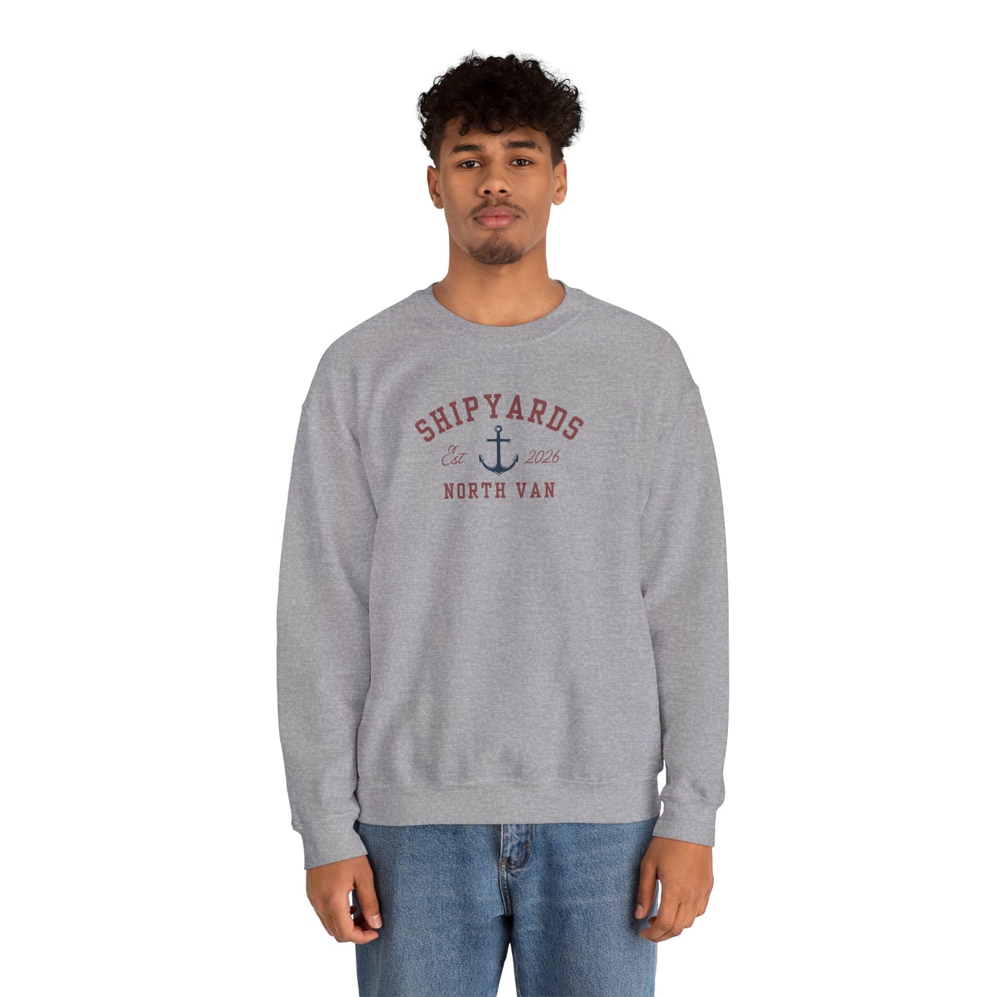 Shipyards North Van Crewneck Sweatshirt — Nautical Graphic Crewneck