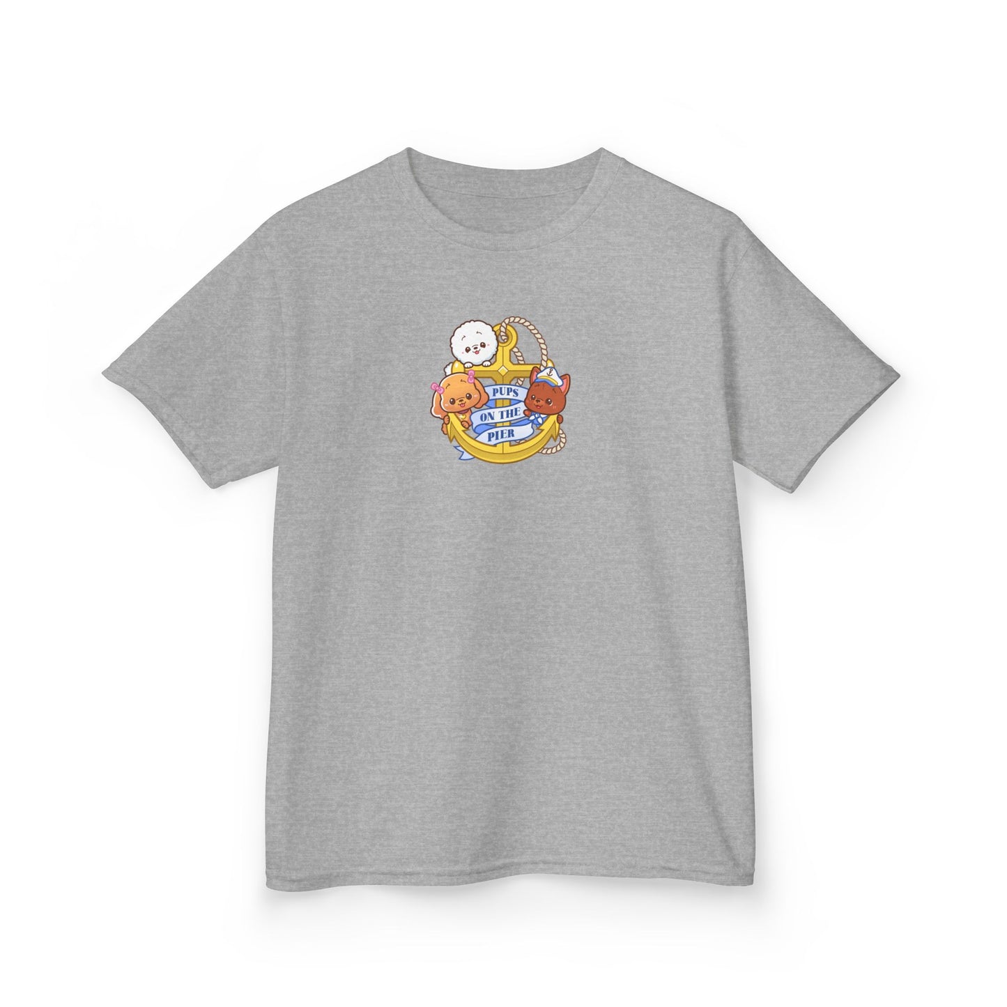 Pups On The Pier Logo Kids Tee | Dog Lover T-shirt