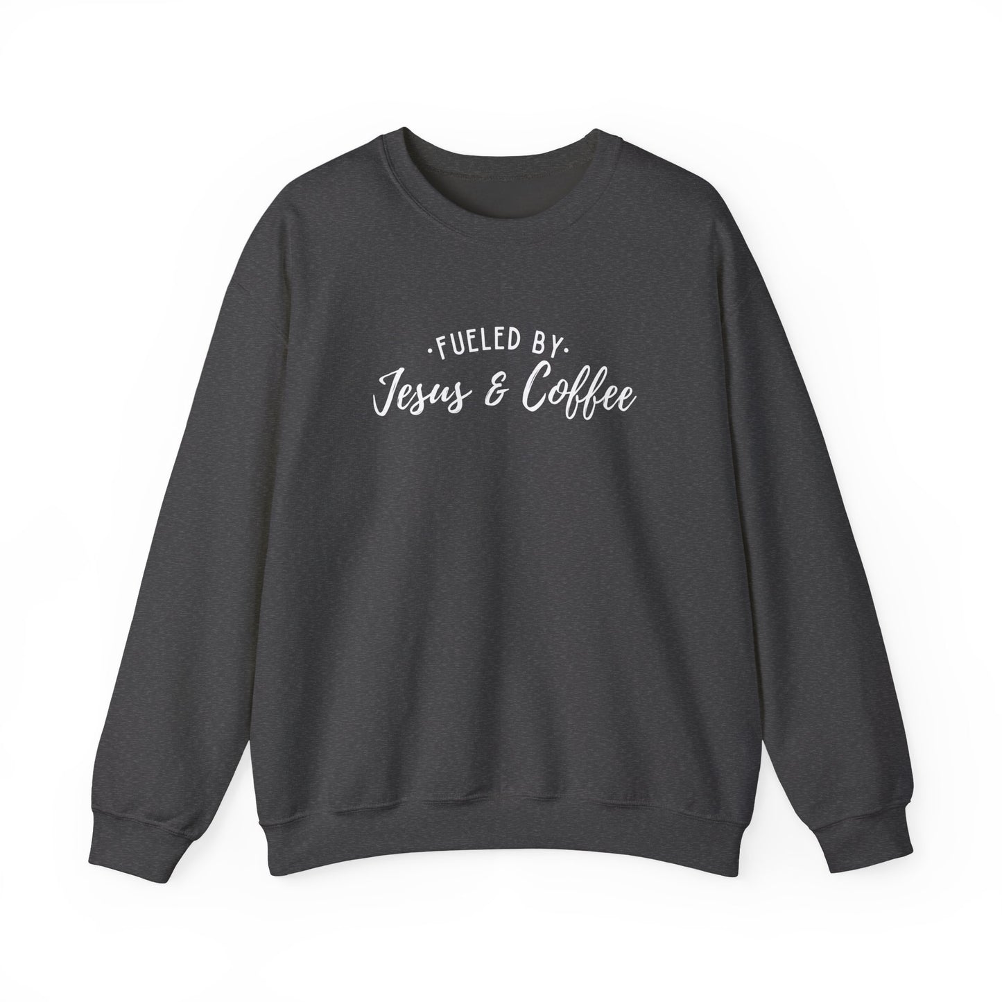 Crewneck - "Fueled by Jesus & Coffee" Christian Crewneck