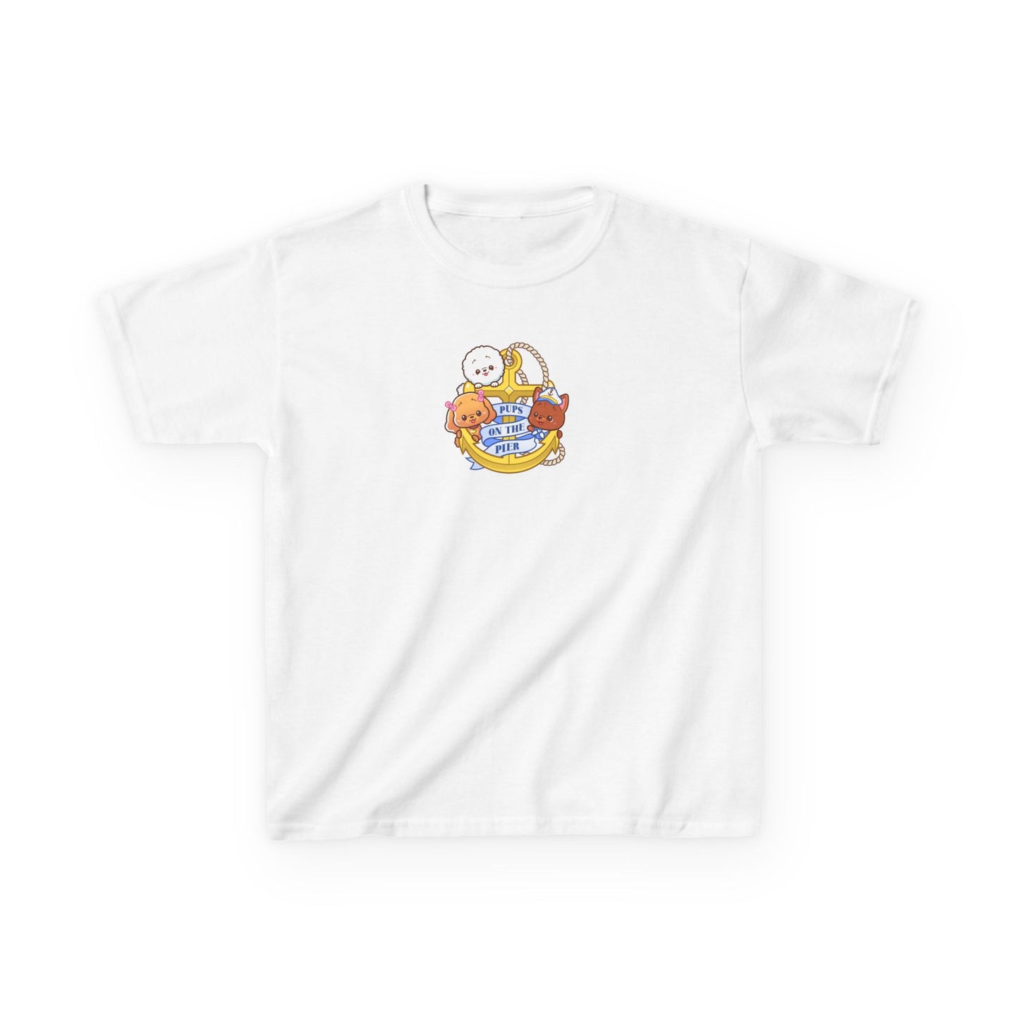 Pups On The Pier Logo Kids Tee | Dog Lover T-shirt