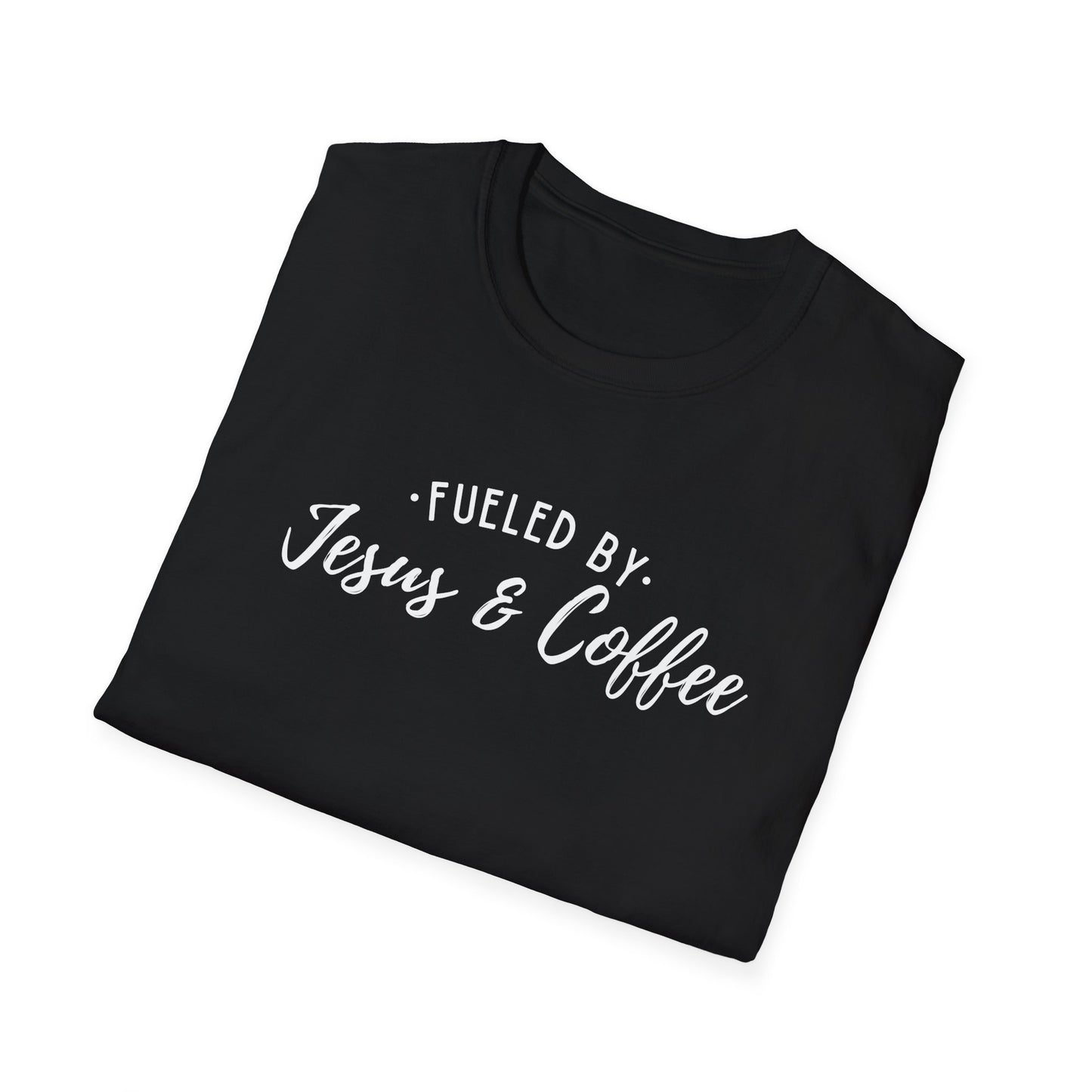 Jesus & Coffee T-Shirt - "Fueled by Jesus & Coffee" Christian Faith Graphic Tee
