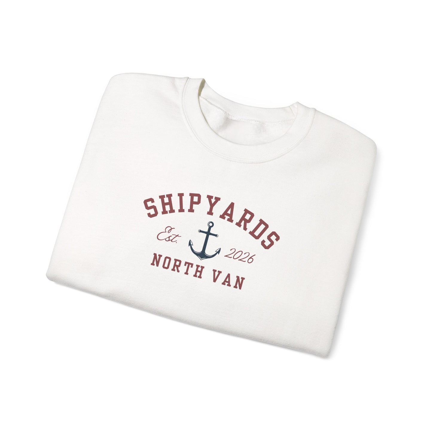Shipyards North Van Crewneck Sweatshirt — Nautical Graphic Crewneck