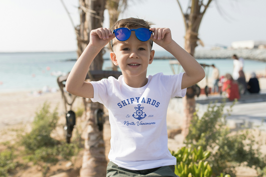 Kids Shipyard Anchor T-Shirt - Nautical Anchor Tee for Boys & Girls