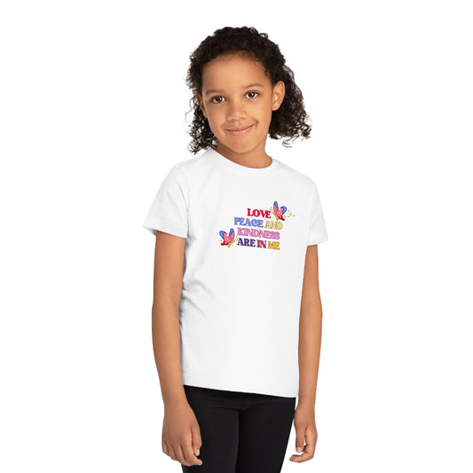 Christian Shirts for Kids, Children's Eco-friendly Christian T-shirt, Kids Natural Faith T-shirt, Toddler & Youth Faith Tee, Love Peace and Kindness Tee
