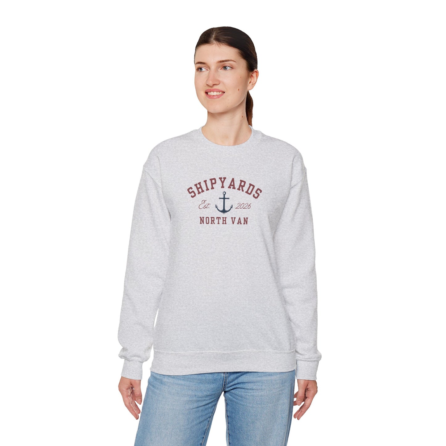 Shipyards North Van Crewneck Sweatshirt — Nautical Graphic Crewneck