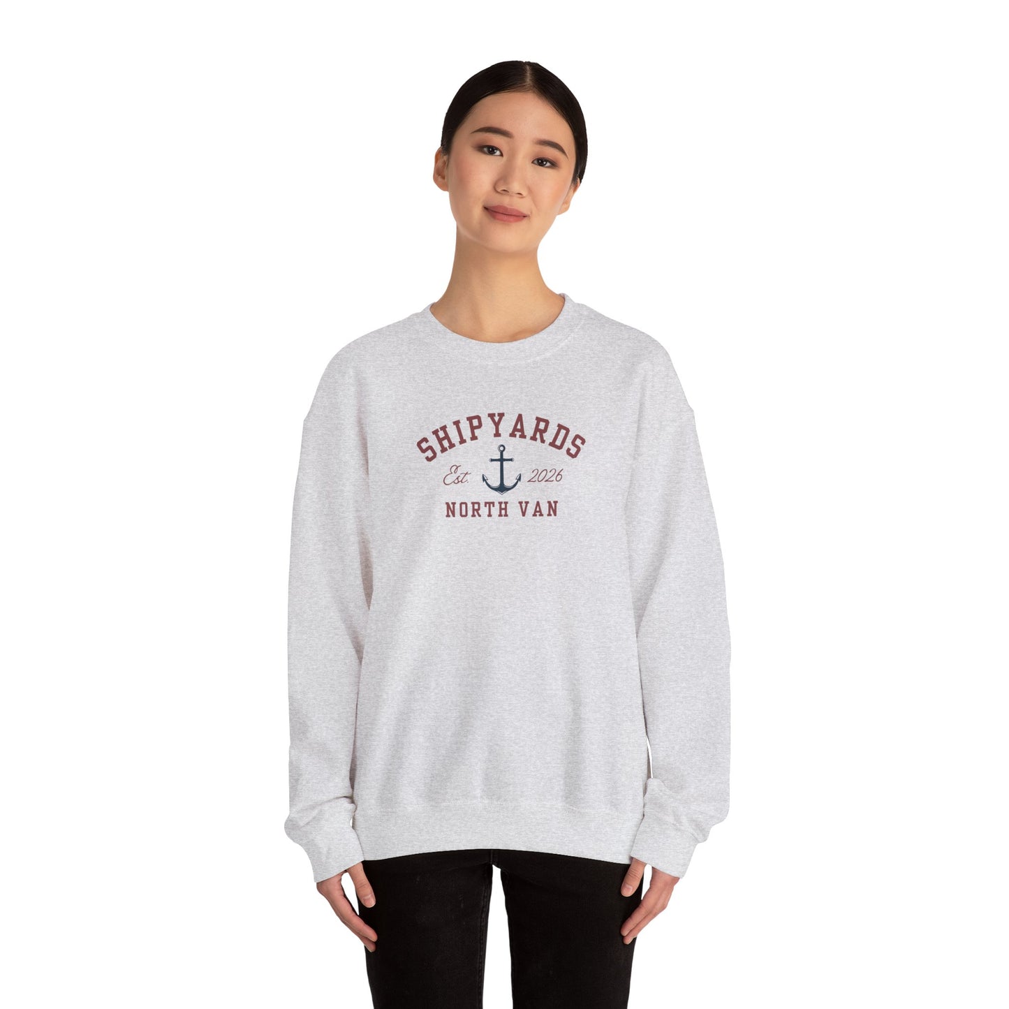 Shipyards North Van Crewneck Sweatshirt — Nautical Graphic Crewneck