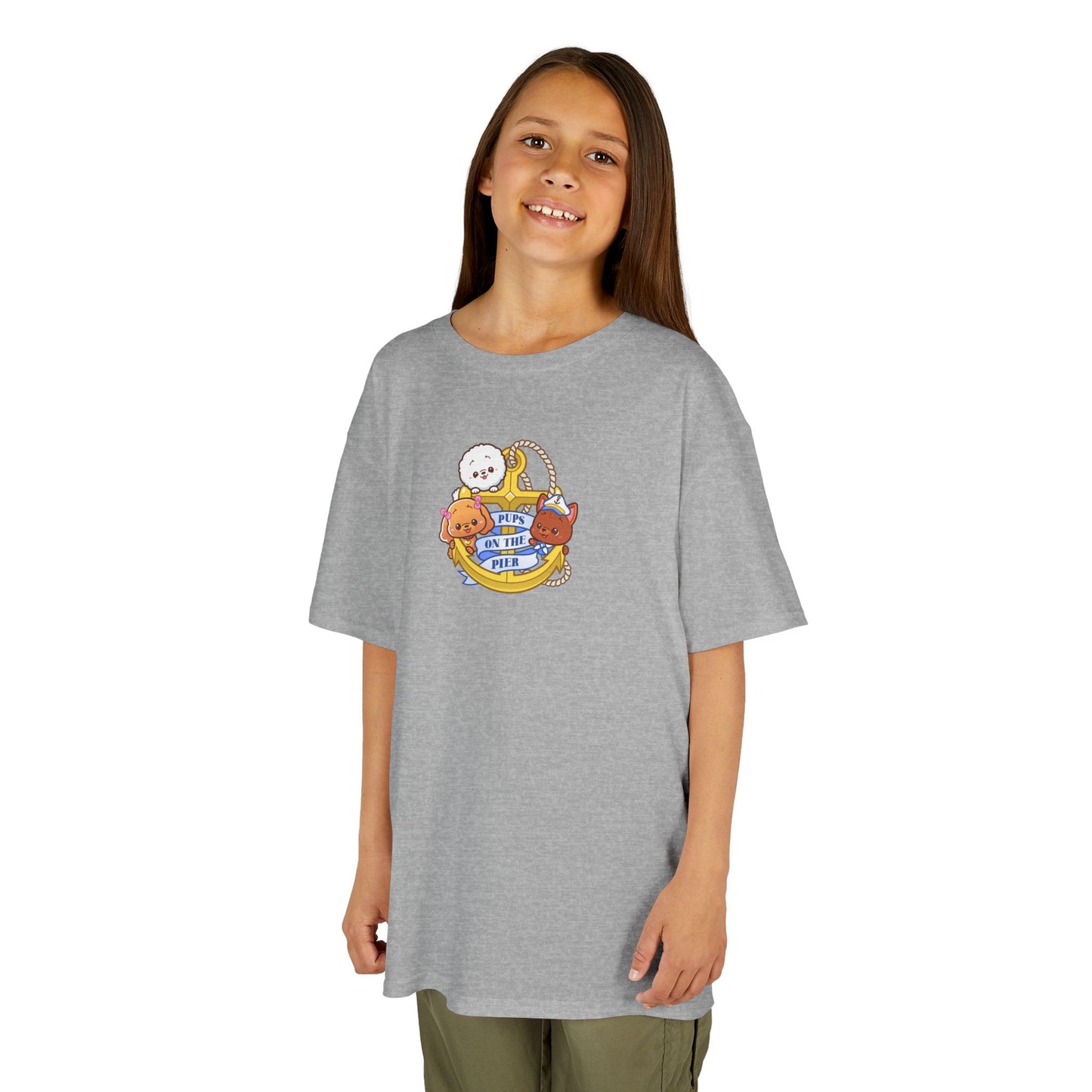 Pups On The Pier Logo Kids Tee | Dog Lover T-shirt