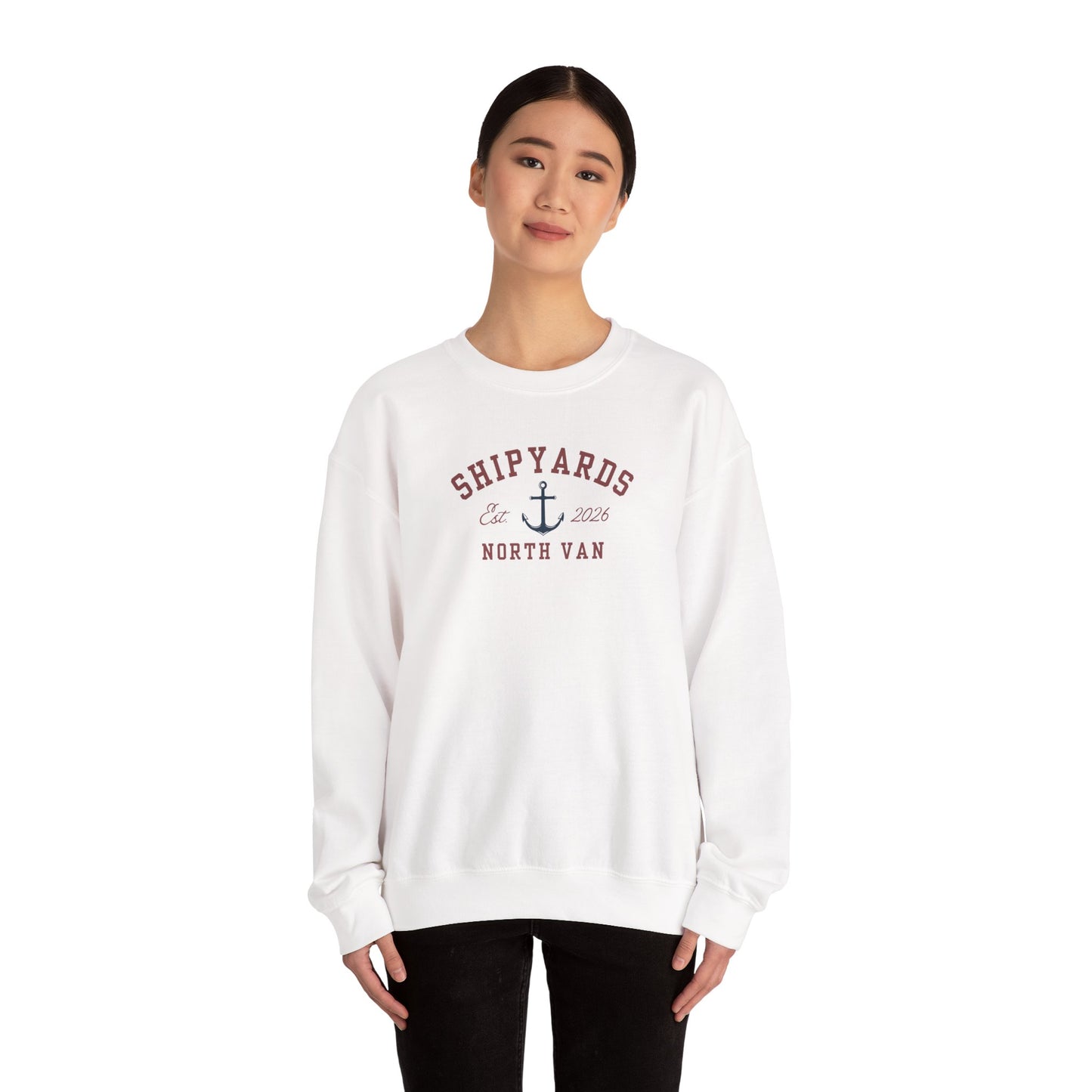 Shipyards North Van Crewneck Sweatshirt — Nautical Graphic Crewneck