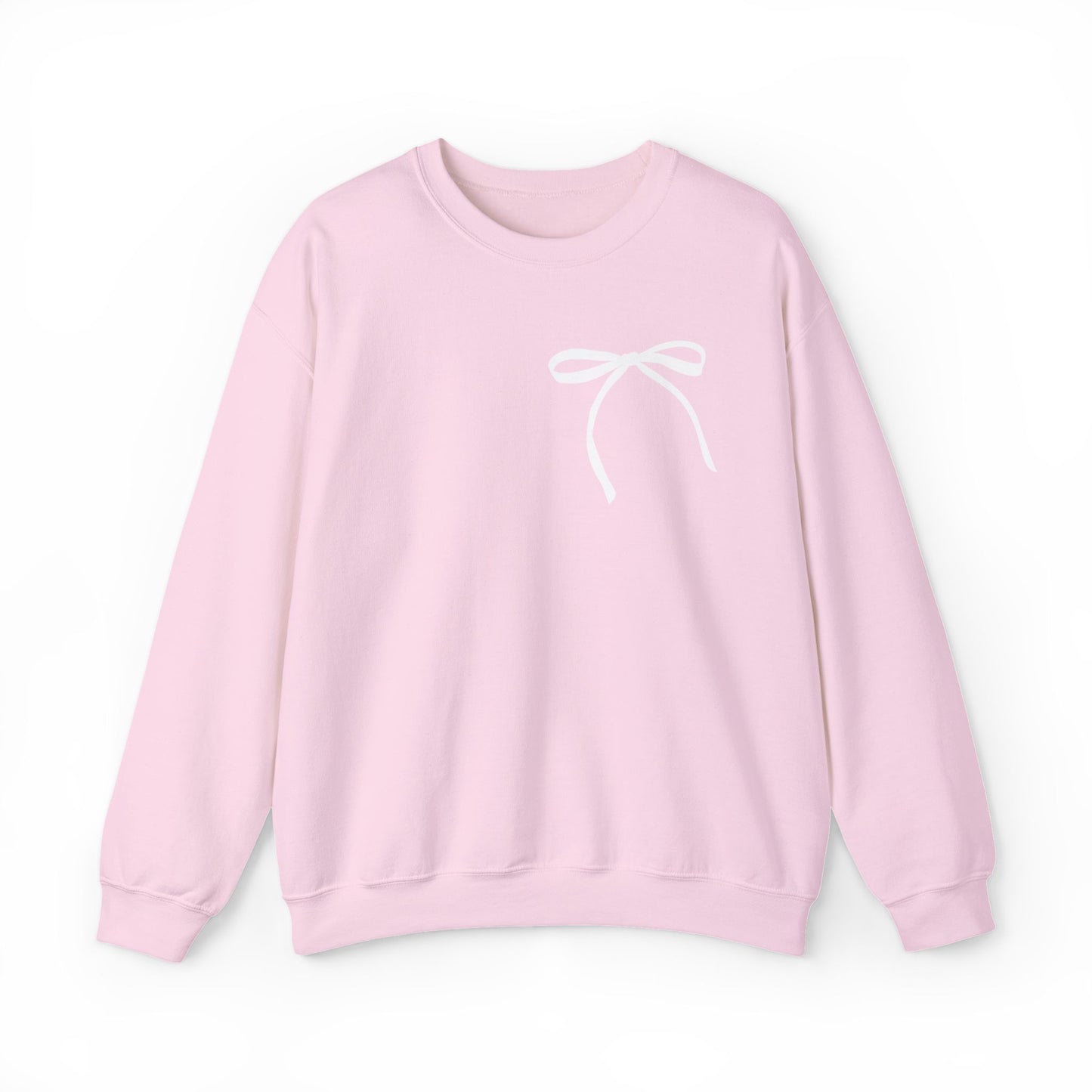 Minimalist Bow Crewneck Sweatshirt Simple Chic Bow Design