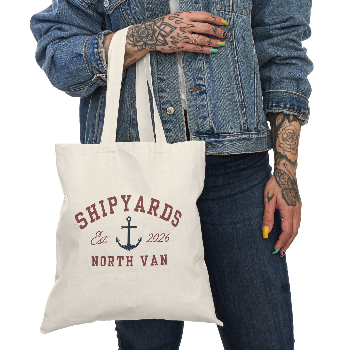 Shipyards North Van Anchor Tote Bag — Nautical Anchor Canvas Tote