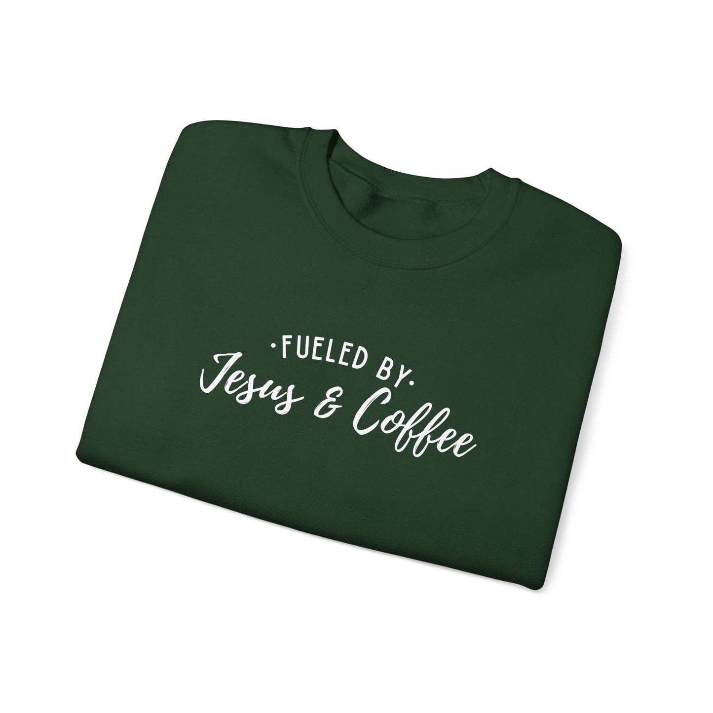 Crewneck - "Fueled by Jesus & Coffee" Christian Crewneck