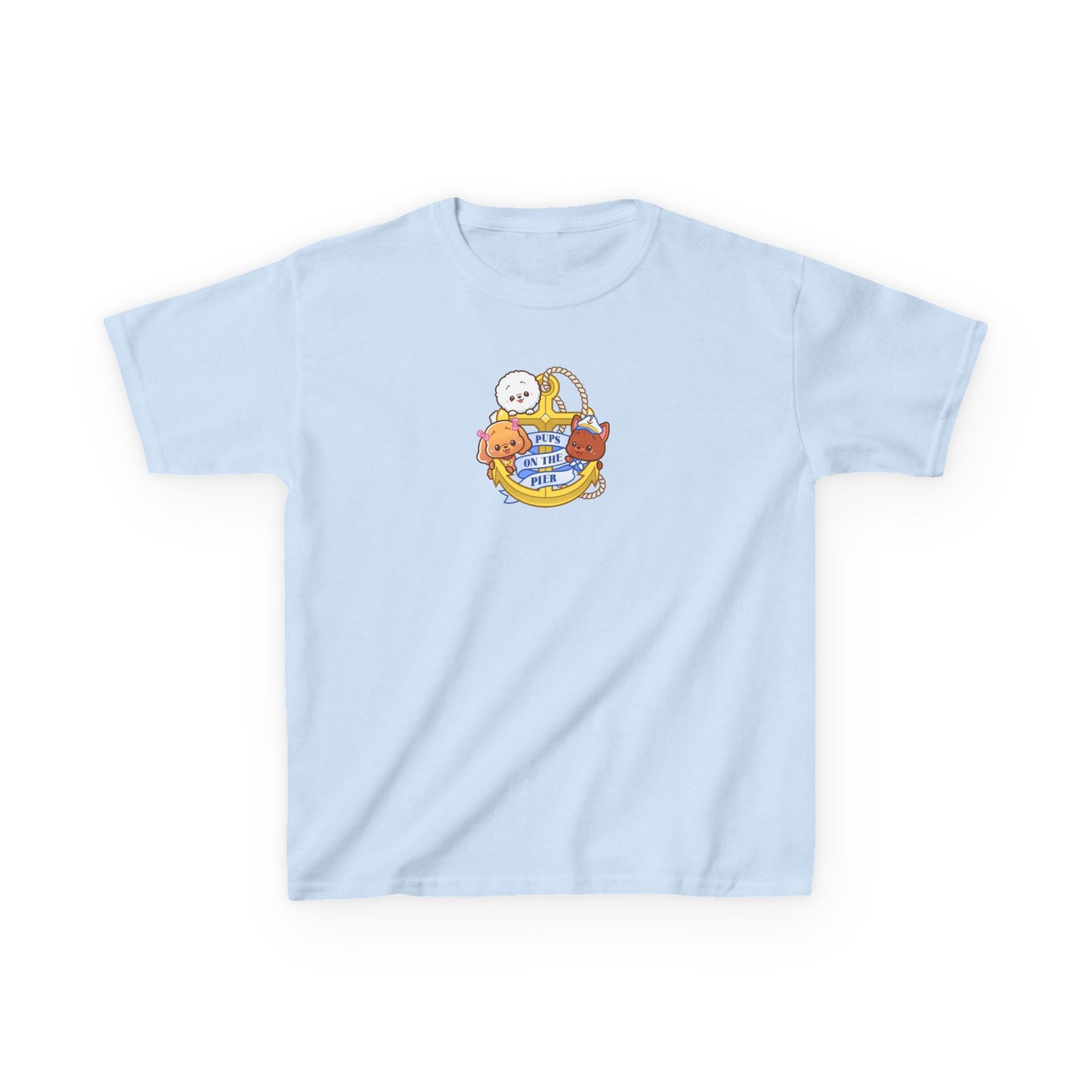 Pups On The Pier Logo Kids Tee | Dog Lover T-shirt