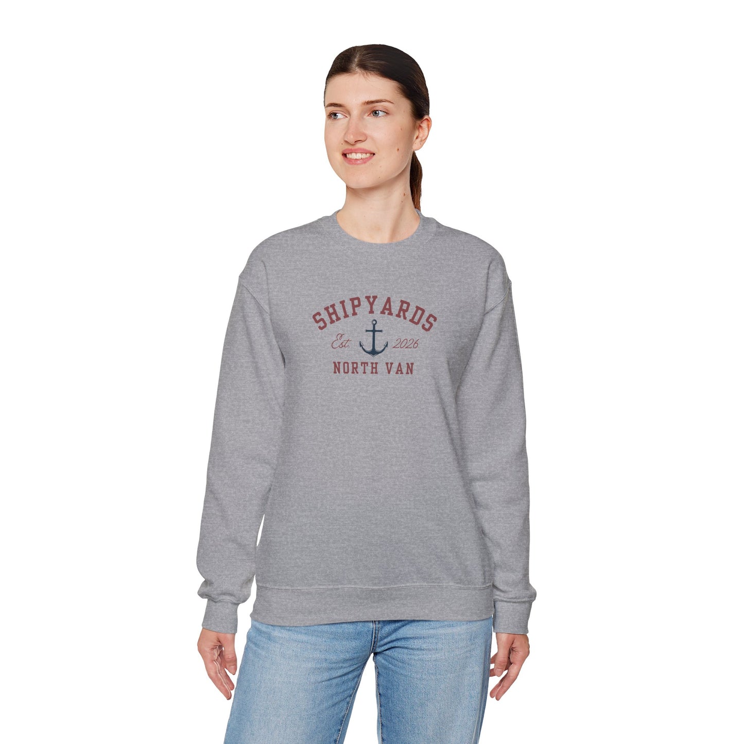 Shipyards North Van Crewneck Sweatshirt — Nautical Graphic Crewneck