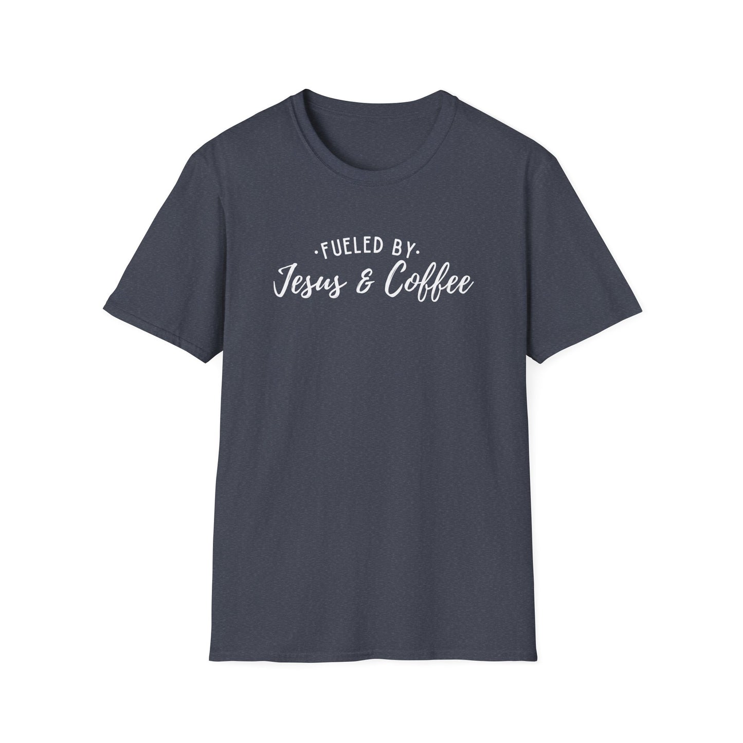 Jesus & Coffee T-Shirt - "Fueled by Jesus & Coffee" Christian Faith Graphic Tee