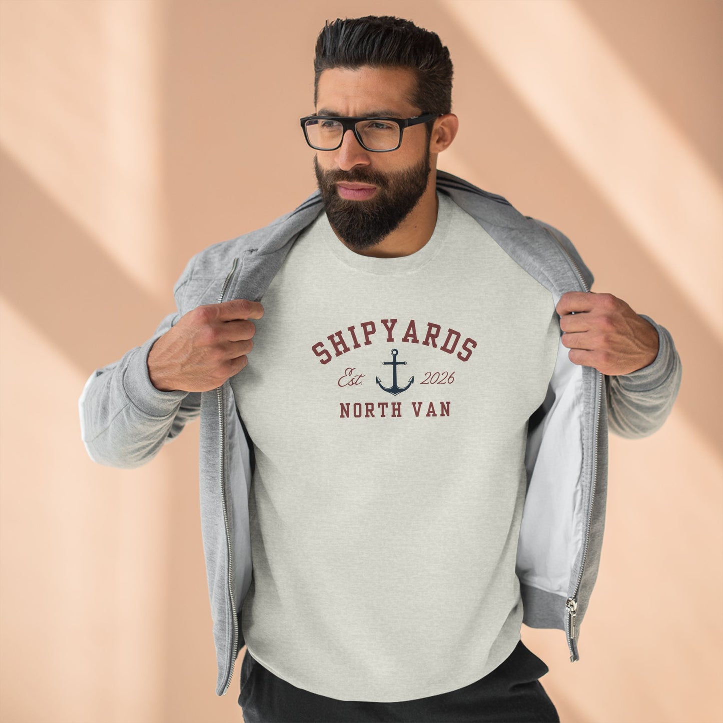 Shipyards Nautical Crewneck Sweatshirt — Classic Maritime Crewneck