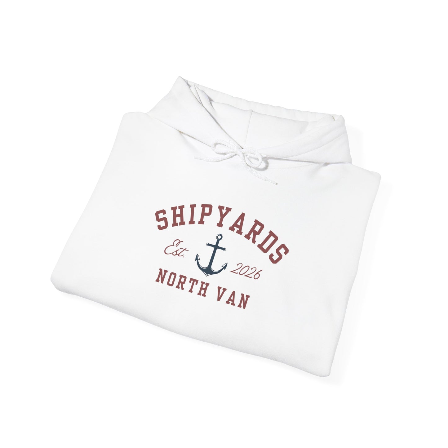 Shipyards Anchor Hoodie — Nautical Anchor Graphic Sweatshirt for Maritime Fans