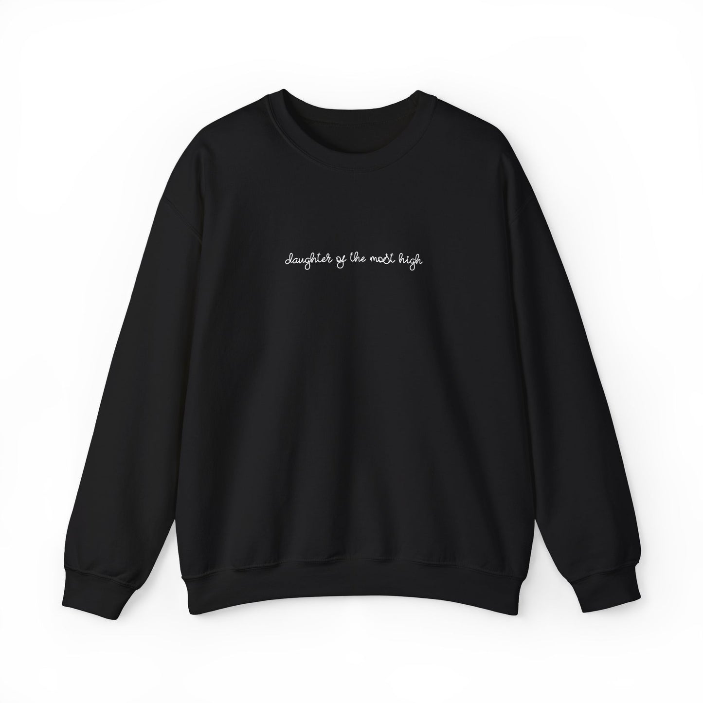 "Daughter of the Most High" Script Crewneck Sweatshirt, Bow Crewneck