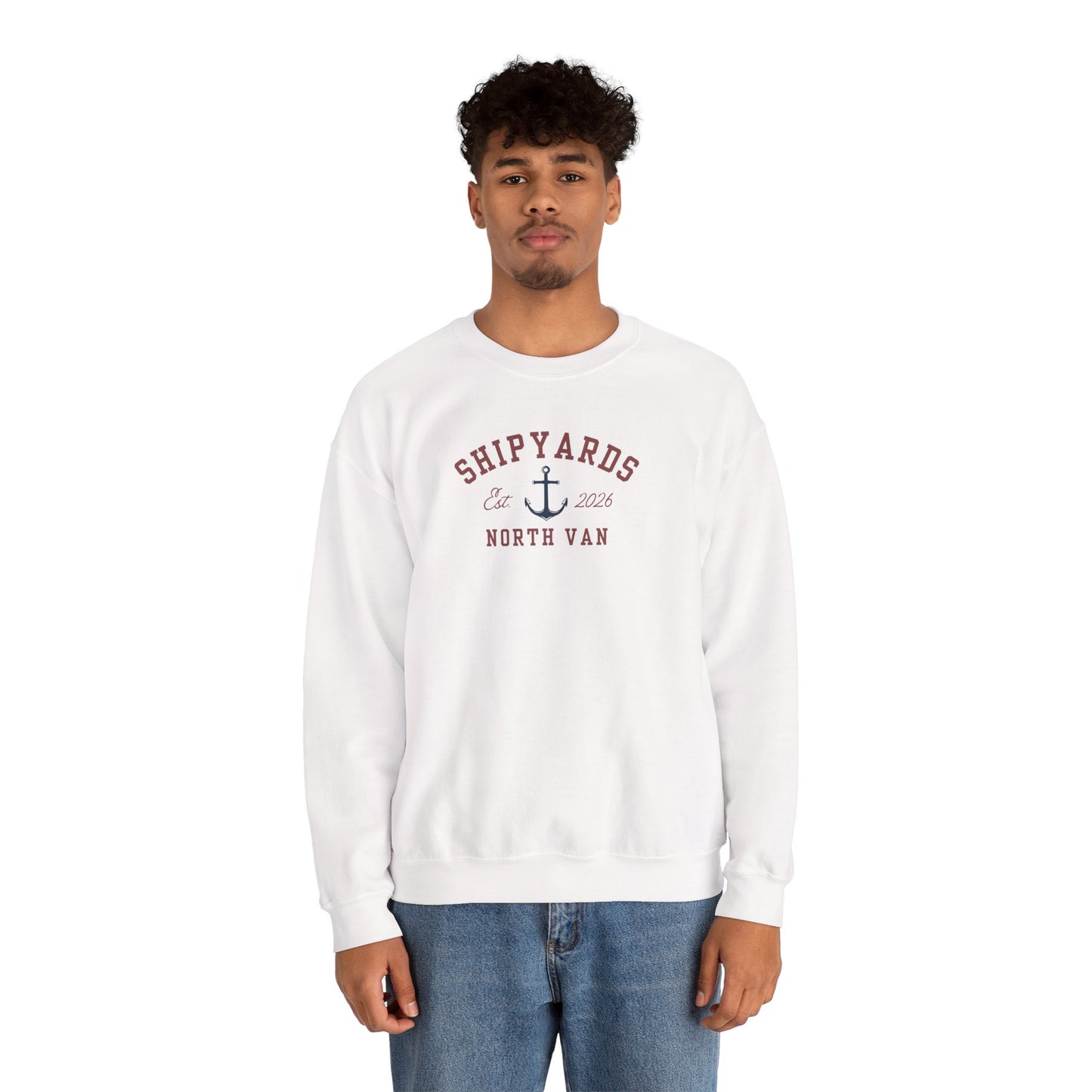 Shipyards North Van Crewneck Sweatshirt — Nautical Graphic Crewneck