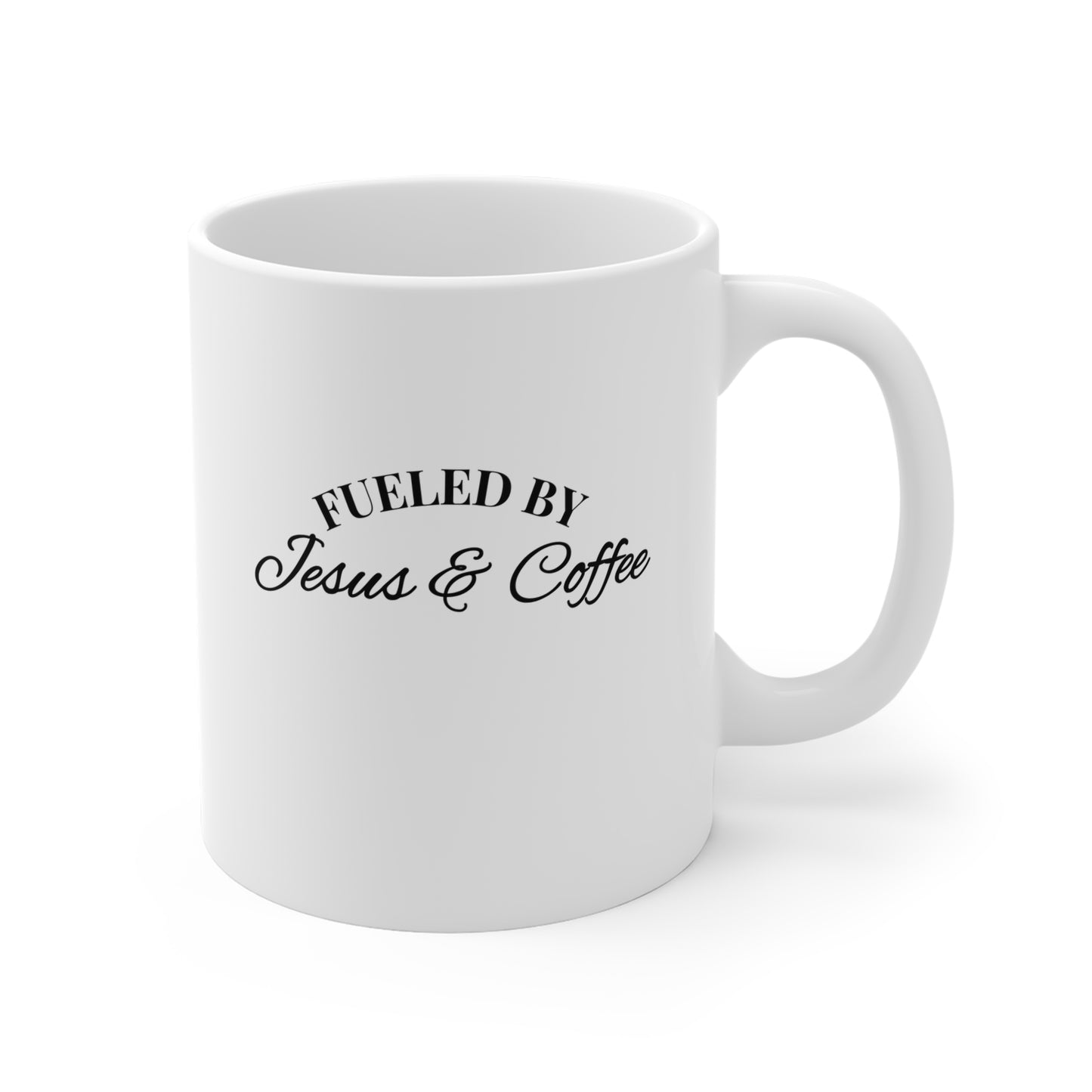 Fueled by Jesus Ceramic Mug — Christian Coffee Cup