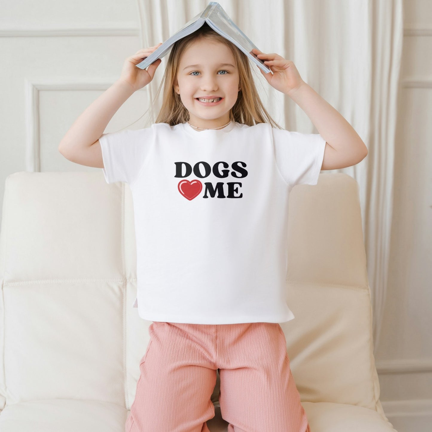 Dogs Love Me Kids T-Shirt