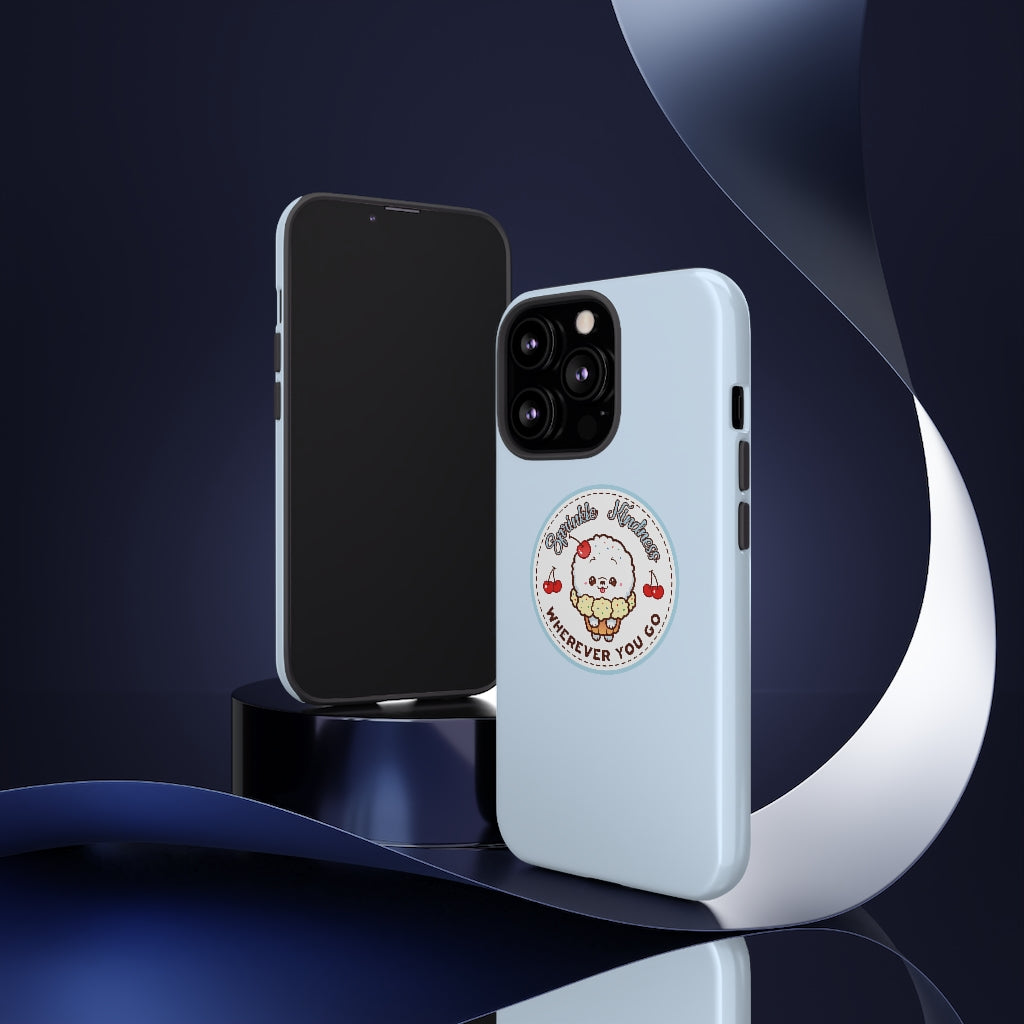 Pastel Blue iPhone Case,  Cute Kawaii Phone Case, Aesthetic iPhone Case, iPhone 12 case, 1Phone 13 Luxury Phone Case
