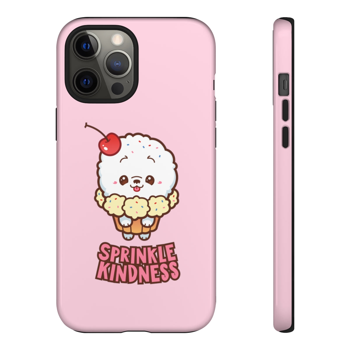 Cute Kawaii Phone Case, Puppy iPhone Case, Bichon iPhone Case, Chibi iPhone Case, Pastel Pink Phone Case, Aesthetic Phone Case